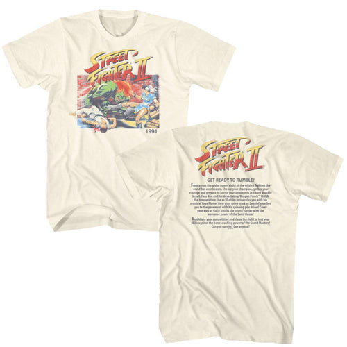 Street Fighter Ready To Rumble Front And Back Adult Short-Sleeve T-Shirt