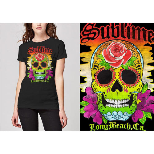 Sublime Ladies Colour Skull T-Shirt