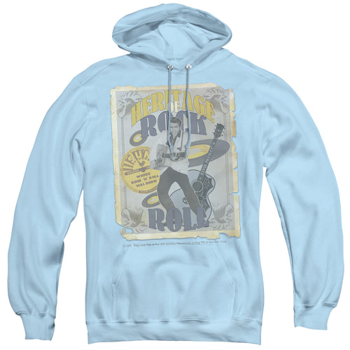 Sun Records Heritage Of Rock Poster Light Blue Men's Pull-Over 75 25 Poly Hoodie