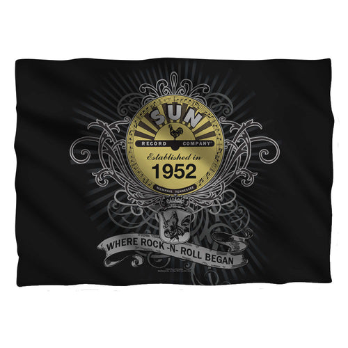 Sun Records Rockin Scrolls 100% Polyester Pillow Case (Pillow Not Included)