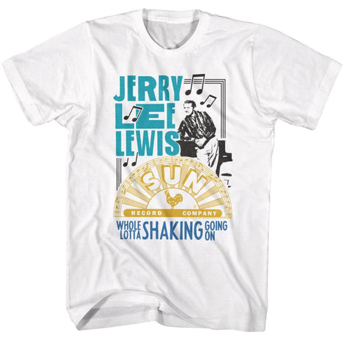 Sun Records Jerry Lee Lewis Whole Lotta Shaking Adult Short-Sleeve T-Shirt