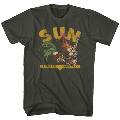 Sun Records Special Order Rooster With Guitar Adult Short-Sleeve T-Shirt