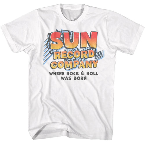 Sun Records Sun Records Music Notes Adult Short-Sleeve T-Shirt