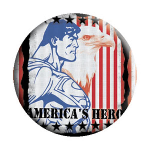 Superman American Hero Button