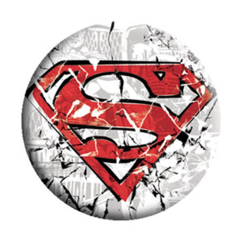 Superman Cracked Button