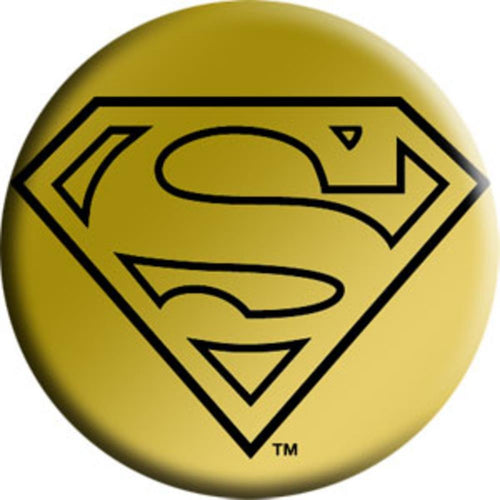 Superman Logo Gold Foil Button