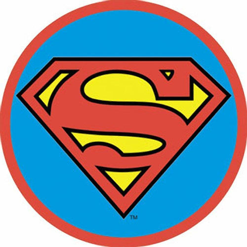 Superman Logo on Blue 3 Inch Button