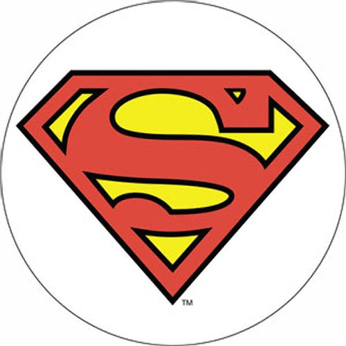 Superman Logo on White 3 Inch Button