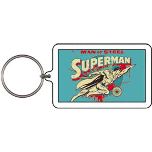 Superman Man of Steel Lucite Keychain