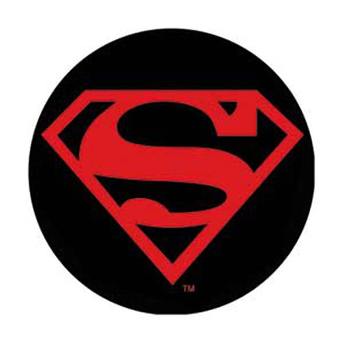 Superman Red & Black Logo Button