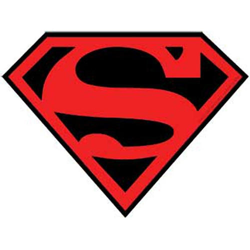Superman Red & Black Logo Sticker 