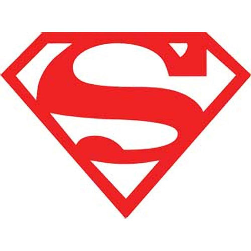 Superman Red Logo Rub-On Sticker