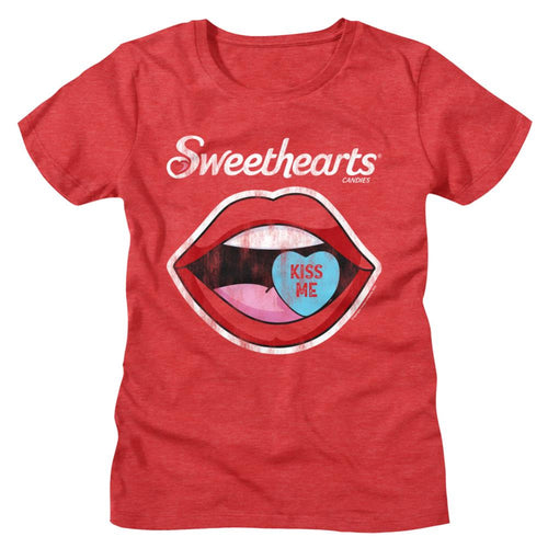 Sweethearts Special Order Kiss Me Lips Ladies Short-Sleeve T-Shirt