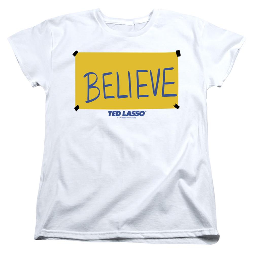 Ted Lasso Believe Sign Women's 18/1 Cotton Short-Sleeve T-Shirt - Spec –  RockMerch