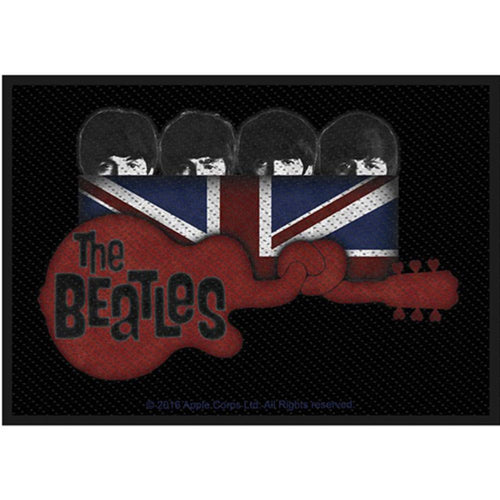 The Beatles Guitar & Union Jack Standard Woven Patch