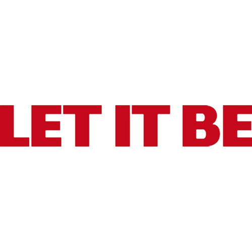 The Beatles Let It Be Rub-On Sticker - Red