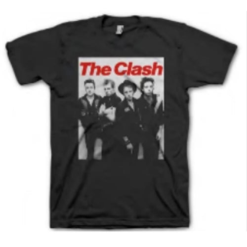 The Clash - B&W Group Photo Men's Black T-Shirt