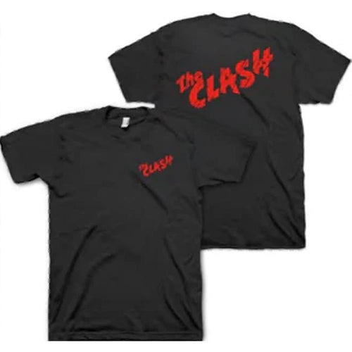The Clash - Logo Front-Back Print Men's Black T-Shirt