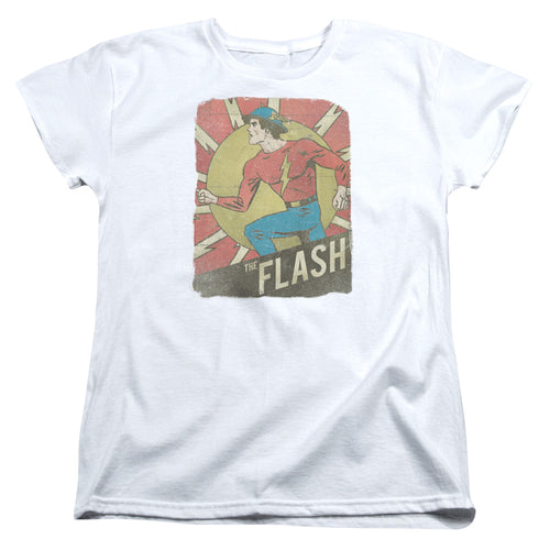 The Flash Tattered Poster Women's 18/1 Cotton SS T