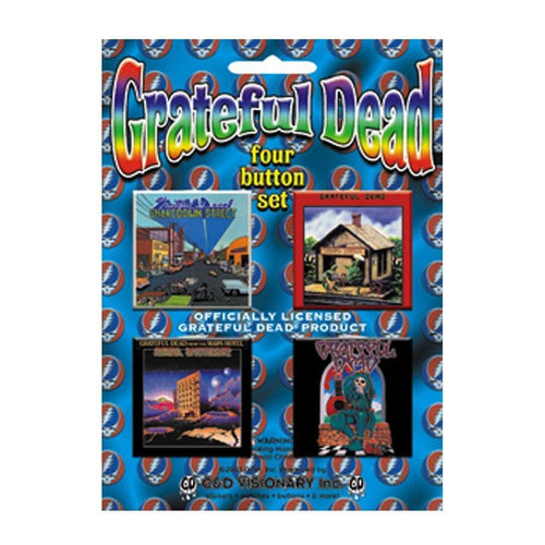 The Grateful Dead Assorted Square Button Set 