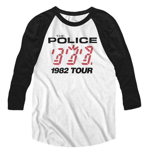 The Police 1982 Tour Adult 3/4 Sleeve Raglan