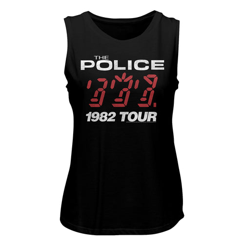 The Police 82 Tour Ladies Muscle Tank