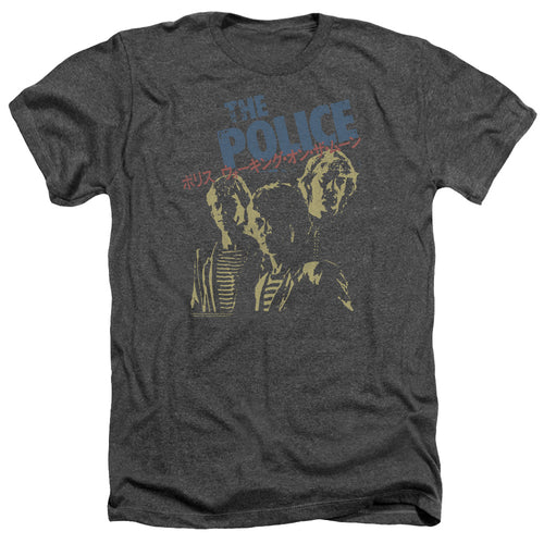 The Police Japanese Poster Men's 30/1 Heather 60% Cotton 40% Poly Short-Sleeve T-Shirt