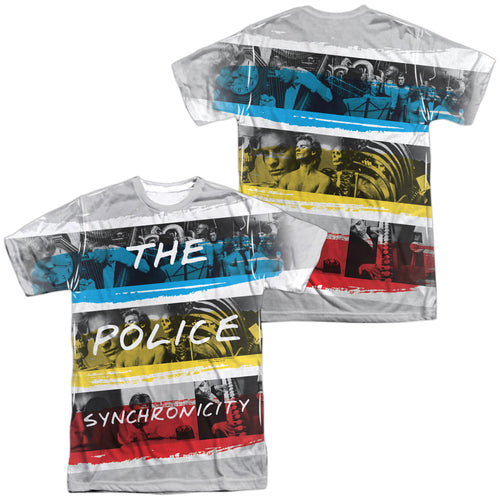 The Police Synchronicity (Front/Back Print) Men's Regular Fit 100% Polyester Short-Sleeve T-Shirt