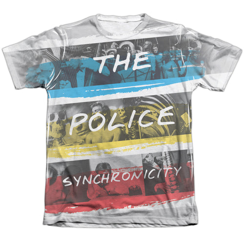The Police Synchronicity Men's Regular Fit 65% Poly 35% Cotton Short-Sleeve T-Shirt