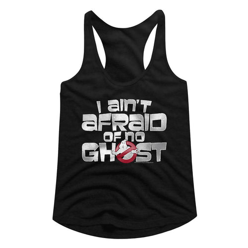 The Real Ghostbusters Special Order Ain'T Afraid Ladies  Racerback