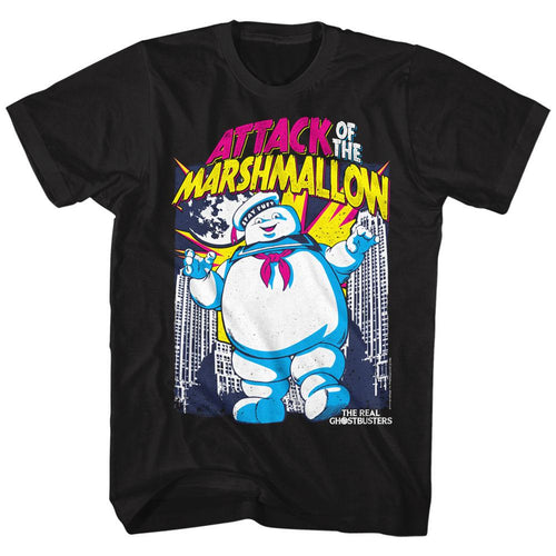 The Real Ghostbusters Special Order Marshmallow Attacks Adult S/S T-Shirt