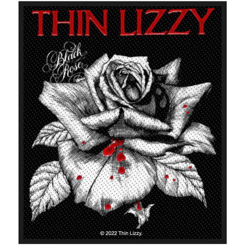 Thin Lizzy Black Rose Standard Woven Patch