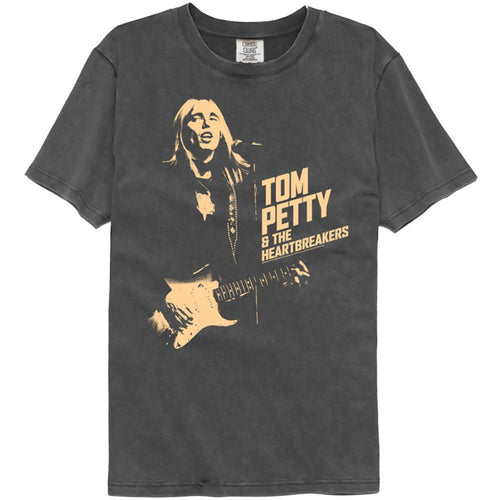 Tom Petty Tom Petty and the Heartbreakers 1C Adult Short-Sleeve Washed Black T-Shirt