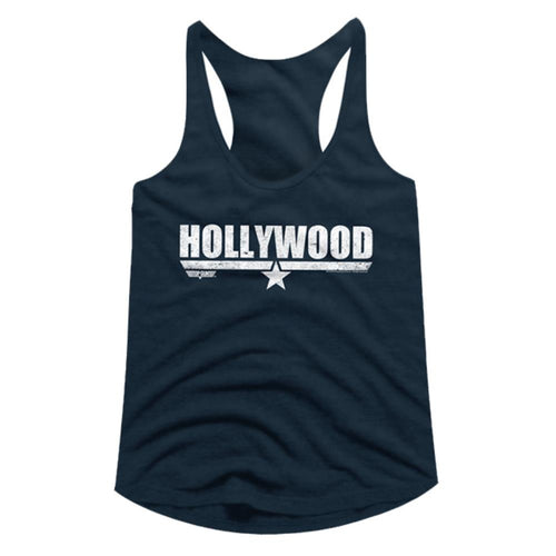 Top Gun Special Order Hollywood Ladies Slimfit Racerback Tank T-Shirt