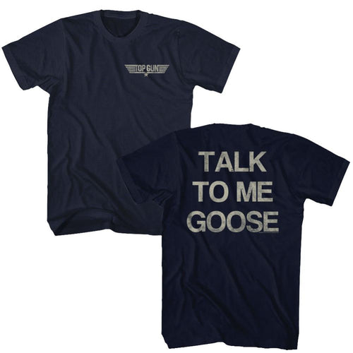 Top Gun Talk To Me Front And Back Adult Short-Sleeve T-Shirt