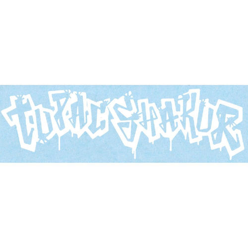 Tupac Grafitti Logo Rub-On Sticker - White