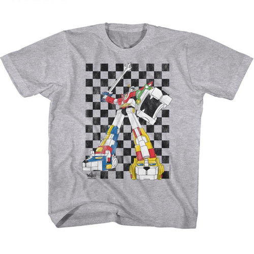 Voltron Special Order Voltron 80S Checkerboard Youth Short-Sleeve T-Shirt