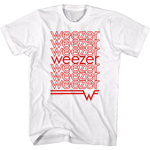 Weezer Special Order Weezer Repeating Logo Adult Short-Sleeve T-Shirt