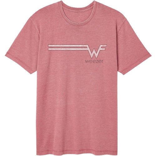 Weezer Striped Logo Adult Short-Sleeve Vintage Wash T-Shirt
