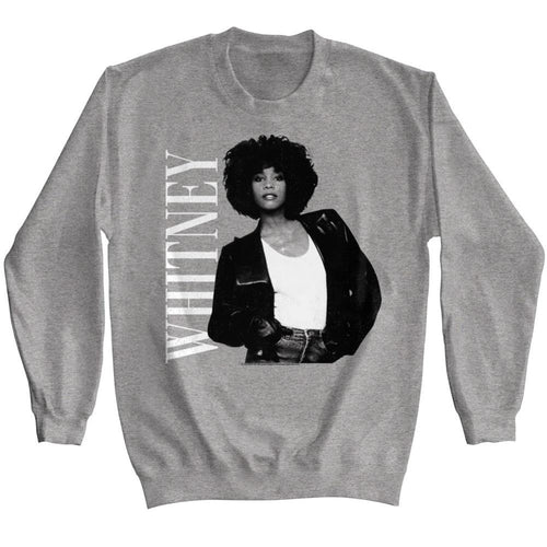 Whitney Houston Attitude Adult Long-Sleeve Sweatshirt