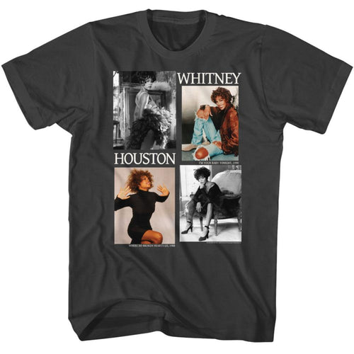 Whitney Houston Picture Blocks Adult Short-Sleeve T-Shirt