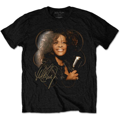 Whitney Houston Vintage Mic Photo Unisex T-Shirt