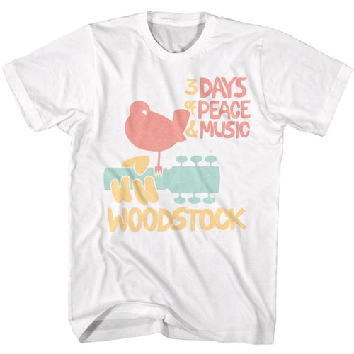 Woodstock Special Order 3 Days Of Peace Adult Short-Sleeve T-Shirt