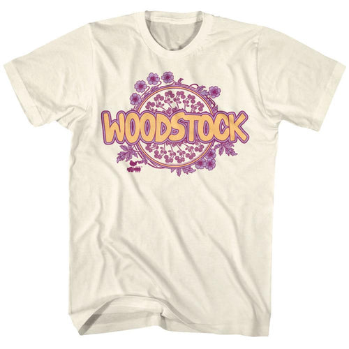 Woodstock Filled Floral Adult Short-Sleeve T-Shirt