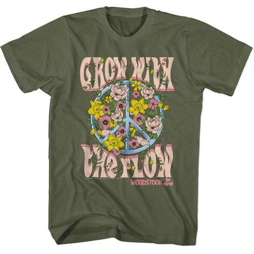 Woodstock Grow With The Flow Adult Short-Sleeve T-Shirt
